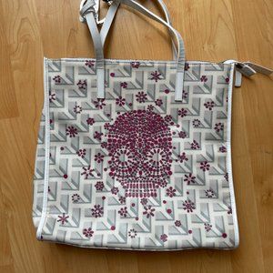 John Richmond tote bag large patterned skull print zipper